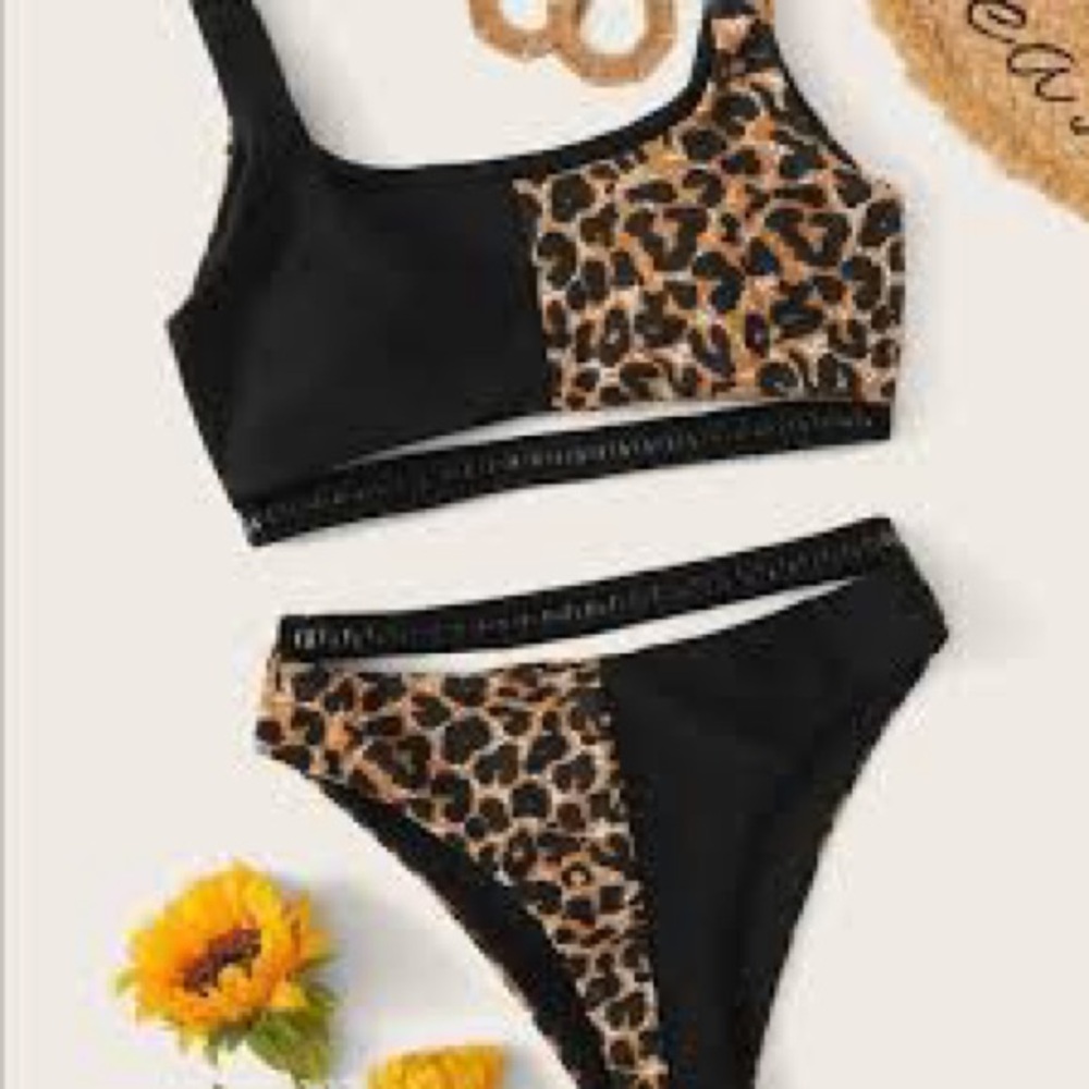 Leopard Print Bikini Set